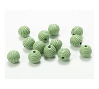 Anevous Pack of 20 16 mm Round Wooden Beads, Beads for Threading, Natural Wooden Balls with Hole, Loose Bead, Spacer Beads for Craft Beads, Bracelet, Jewellery Making, Gifts, Macrame, Green