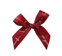 Anevous Pack of 20 Bow Hair Accessories with Gold Embossing Heart Lettering, 9 cm Grosgrain Ribbon Bow, Ready Bow, Decorative Bow for Hair Gift Wrapping, Wedding, Birthday, DIY Crafts, Hair