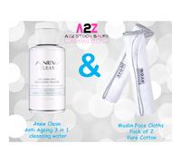 Anew Clean Anti-Ageing 3 in 1 Cleansing Water & 2 Cotton Muslin Cloths