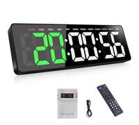 AnExer 16.5" Gym Timer, Gym Clock With Stopwatch, Count Down/Up, Remote Control Interval Training Gym Indoor Timer Suitable for TABATA, EMOM