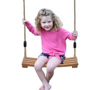 AnExer Wood Tree Swing Seat, Wood Swing Seat, 22.8x9.8 inch Wooden Swing Sets Length Adjustable for Children Adult in the Garden,Yard Indoor Outdoors