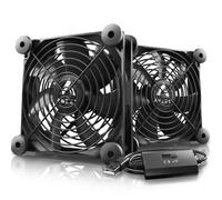 ANEXT, 120mm USB Computer Fan Black, 120mm Fan, Silent Fan for Receiver DVR PlayStation Xbox Computer Cabinet Cooling, 2 in 1 Packs Black