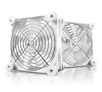 ANEXT, 120mm USB Computer Fan White, 120mm Fan, Silent Fan for Receiver DVR PlayStation Xbox Computer Cabinet Cooling, 2 in 1 Packs White