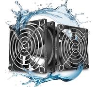 ANEXT, 80mm 12V DC Fans, Moisture-Proof Fan 2 Packs, 3500 RPM High Speed, 3 Wires 3-Pins Waterproof Fan, for RV Refrigerator
