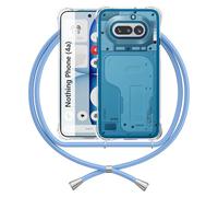 ANFAIRLACE Lanyard Case Compatible with Nothing Phone 4a, Blue