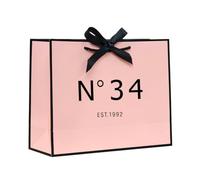ANFENG 34th Birthday Keepsake Gift Vintage Bag Medium 13in for Women 1992 Mom Anniversary Novelty 34 Year Old Party Paper Bags Shopping Idea (Medium Size Pink)