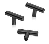 Anffeary 30 Pack 2 Inch Matte Black Cabinet Knobs Cabinet Pulls, Stainless Steel Kitchen Cabinet Handles Drawer Knobs Dresser Knobs for Kitchen Cabinet Drawer Dresser Cupboard, Single Hole