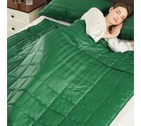 anfie Weighted Blanket (40"x60" 10lbs) Weighted Blanket Cooling Blanket for Sleeping,Throw Size Breathable Blanket with Premium Glass Bead(Green)