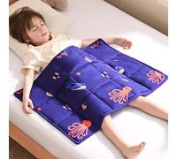 anfie Weighted Lap Pad 2 Pounds, Weighted Blanket Kids(20"*30") Cooling Blanket for Sleeping,Weighted Throw Blanket for Travel Indoor Outdoor (Blue Ocean)