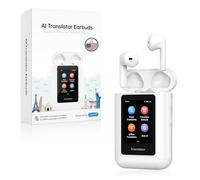 ANFIER A8 AI Translation Earbuds Real Time, ChatGPT Translator Device in 144 Languages, Audifonos Traductores Inglés Español Real-time No APP Required, Offline Language Traductor for Travel (White)
