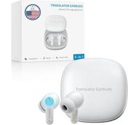 ANFIER M3 AI Translation Earbuds Real Time, Language Translator Device in 144 Languages, 3-in-1 Offline Two-Way Audífonos Traductores, Live Translate Headphones, No Subscription Required (White)