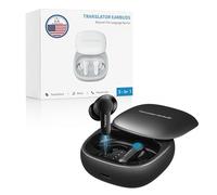 Anfier M3 AI Translation Earbuds Real Time, Offline Translator Device in 144 Languages, 3-in-1 Two-Way Audífonos Traductores, Language Headphones for iOS & Android, No Subscription Required (Black)