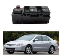 Anfigo Front Driver Side Window Switch Fit for Honda Accord DX LX SE 2.4L 3.0L CM5 CM6 Sedan 4-Door 2003-2007 Replace for 35750-SDA-HO7 35750-SDA-H12, 23 Pins Master Power Window Switch Control Button