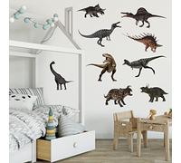 AnFigure Dinosaur Wall Decals for Boys Bedroom Baby Room Kids Room Wall Stickers 3D DIY Dino World Animals Wall Decal Nursery Playroom Living Room Background Removable Wall Decor
