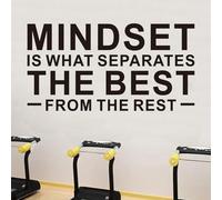 AnFigure Gym Quotes Wall Decals: Inspirational Office Vinyl Art Wall Stickers for Garage Classroom School Workspaces - Mindset is What Separates The Best from The Rest 28.6"X15"