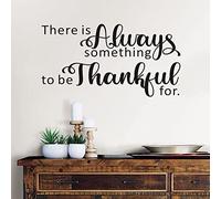 AnFigure Kitchen Quotes Wall Stickers: Inspirational Vinyl Art Wall Decals for Home Dining Room Living Room - There is Always Something to Be Thankful 21"X11"