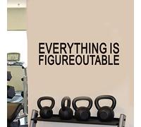 AnFigure Office Quotes Wall Stickers: Inspirational Gym Vinyl Art Wall Decals for Garage Classroom School Workspaces - We Can Do Hard Things 25"X7"