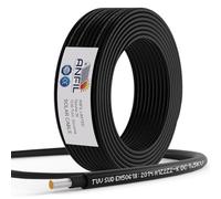 ANFIL Solar Panel PV Cable DC Rated Black & Red 4mm² 6mm² - 1800V Double Insulated Quality Wire (50m, 4mm² Black)