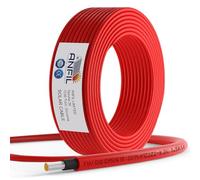 ANFIL Solar Panel PV Cable DC Rated Black & Red 4mm² 6mm² - 1800V Double Insulated Quality Wire (50m, 4mm² Red)