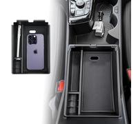 ANFOKAS Compatible with Kia Sportage 2026 2025 2024 2023 Accessories NQ5 Car Interior Center Console Organizer Armrest Storage Box Armrest Cover Insert Tray -Black