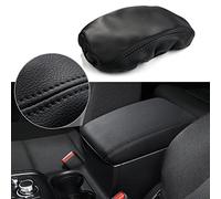 ANFOKAS for Mazda CX-5 Accessories 2023 2022 2021 2020 2019 2018 2017 Car Leather Black Center Console Armrest Cover Lids Seat Cover Interior Armrest Storage Box Protector Pad - Black Stitches