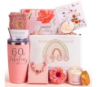 Anforsun 60th Birthday Gift for Women, Funny 60th Birthday Hampers for Her Happy 60th Birthday Pamper Gifts Basket for Women Tuning 60, Wife, Mom, Sister, Friends, Coworker