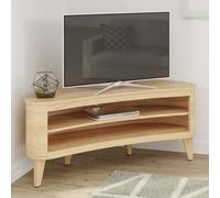 anfossi wooden corner tv stand in oak