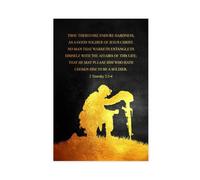 ANFOTCM 2 Timothy 2 3 to 4 Canvas Posters Wall Art Bedroom Office Room Decor Gift 20x30inch(50x75cm)