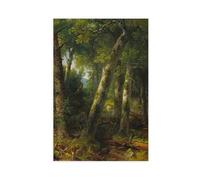 ANFOTCM Asher Brown Durand,Forest in The Morning Light, Vintage Wall Decoration Famous Oil Paintings for Living Room Classic Artwork Pictures Home Decor 20x30inch(50x75cm)