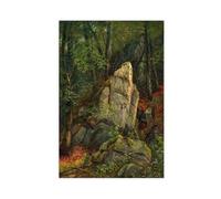 ANFOTCM Asher Brown Durand,Study of Rocks in Pearson's Ravine, 1850,famous V5365 Canvas Art Poster And Wall Art Picture Print Modern Family Bedroom Decor Posters 16x24inch(40x60cm)