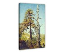 ANFOTCM August Cappelen,Study of Trees, Canvas Poster Bedroom Decor Sports Landscape Office Room Decor Gift 24x36inch(60x90cm)