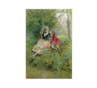 ANFOTCM Daniel Hernandez,Lovers,Lovers by The River, Poster for Room Aesthetics Canvas Wall Art Poster And Print 24x36inch(60x90cm)