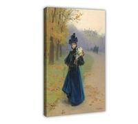 ANFOTCM Daniel Hernandez,Woman in The Bois De Boulogne, 1885, Canvas Posters Wall Art Bedroom Office Room Decor Gift 12x18inch(30x45cm)