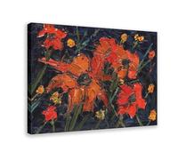 ANFOTCM Daniel Nichols Contemporary Oil, Orange Echinacea Original Vintage Antique Artwork Canvas Art Poster And Wall Art Picture Print Modern Family Bedroom Decor Posters 24x36inch(60x90cm)