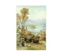 ANFOTCM Ebenezer Wake Cook,Orta from The Sacro Monte, North Italy, Canvas Poster Wall Art Decor Print Picture Paintings for Living Room Bedroom Decoration 20x30inch(50x75cm)