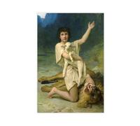 ANFOTCM Elizabeth Jane Gardner Bouguereau,The Shepherd David, 1895, Poster Print Decorative Painting Canvas Wall Art Living Room Posters Bedroom Painting 12x18inch(30x45cm)