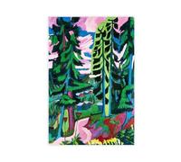 ANFOTCM Ernst Ludwig Kirchner,Forest Path in Summer, Modern Wall Prints Abstract Geometric Minimalist Art Framed Canvas Prints For Office Bedroom Wall Decor 16x24inch(40x60cm)