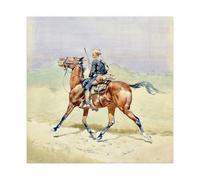 ANFOTCM Frederic Remington,The Advance Guard,r Canvas Poster Bedroom Decor Sports Landscape Office Room Decor Gift 16x16inch(40x40cm)