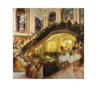 ANFOTCM Gaston La Touche,The Masquerade Ball - Grand Opera House, Paris, Canvas Poster Wall Art Decor Print Picture Paintings for Living Room Bedroom Decoration 28x28inch(70x70cm)