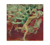 ANFOTCM John Singer Sargent,Study for The Museum of Fine Arts, Boston, Murals Orestes And The Furies, Canvas Poster Wall Art Bedroom Decor Office Room Kitchen Decor Gift 28x28inch(70x70cm)