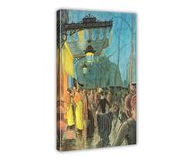 ANFOTCM Louis Anquetin,Avenue De Clichy, Paris, 1887, Canvas Poster Bedroom Decor Sports Landscape Office Room Decor Gift 12x18inch(30x45cm)