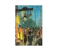 ANFOTCM Louis Anquetin,Avenue De Clichy, Paris, 1887, Canvas Poster Bedroom Decor Sports Landscape Office Room Decor Gift 24x36inch(60x90cm)