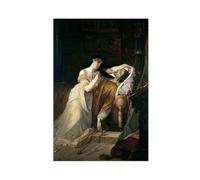 ANFOTCM Louis Gallait,Joanna The Mad with Philip I The Handsome Canvas Poster Wall Art Decor Print Picture Paintings for Living Room Bedroom Decoration 20x30inch(50x75cm)