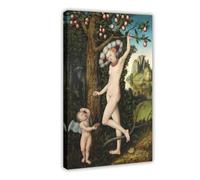 ANFOTCM Lucas Cranach,Cupid Complaining to Venus, 1525, Poster Print for Teen Boys Room Wall Art Canvas Painting Print 12x18inch(30x45cm)