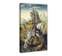 ANFOTCM Lucas Cranach,Saint George Canvas Poster Wall Art Decor Print Picture Paintings for Living Room Bedroom Decoration 24x36inch(60x90cm)