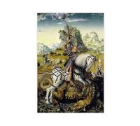 ANFOTCM Lucas Cranach,Saint George Canvas Poster Wall Art Decor Print Picture Paintings for Living Room Bedroom Decoration 16x24inch(40x60cm)