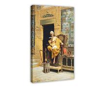 ANFOTCM Ludwig Deutsch,The Scribe,Oriental Architectural Print, Canvas Posters Wall Art Bedroom Office Room Decor Gift 24x36inch(60x90cm)