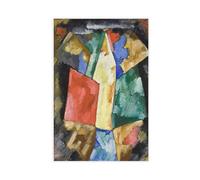 ANFOTCM Marsden Hartley,Abstraction Blue, Yellow And Green, Canvas Poster Wall Art Bedroom Decor Office Room Kitchen Decor Gift 20x30inch(50x75cm)