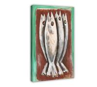 ANFOTCM Marsden Hartley,Sea Ghosts,fish Print, Canvas Posters Wall Art Bedroom Office Room Decor Gift 16x24inch(40x60cm)