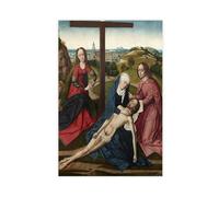 ANFOTCM Master of The Legend of Saint Lucy,Pieta Triptych, Canvas Poster Wall Art Decor Print Picture Paintings for Living Room Bedroom Decoration 20x30inch(50x75cm)